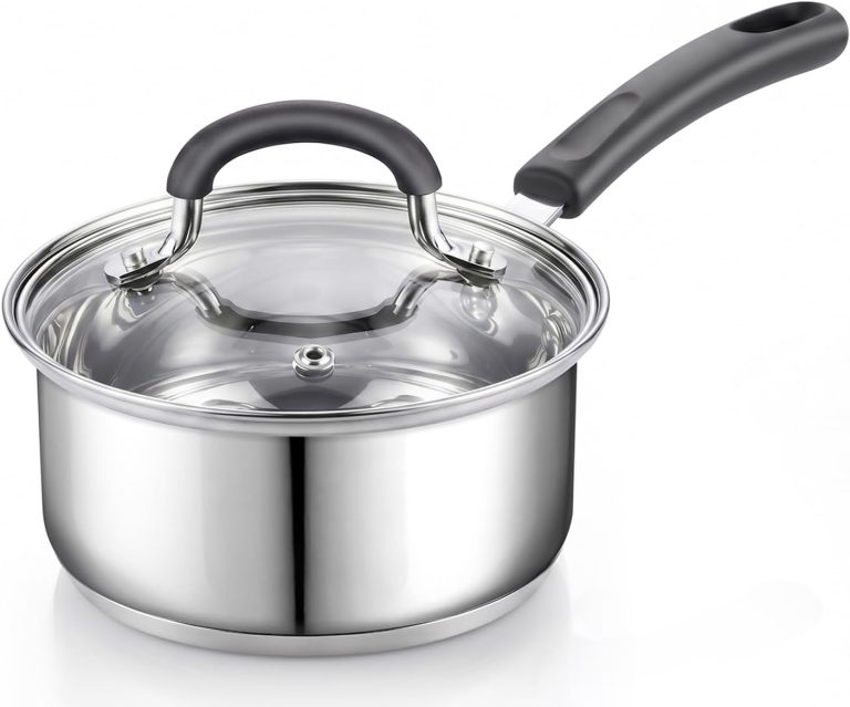 Stainless Steel Saucepan with Lid, 1 Quart