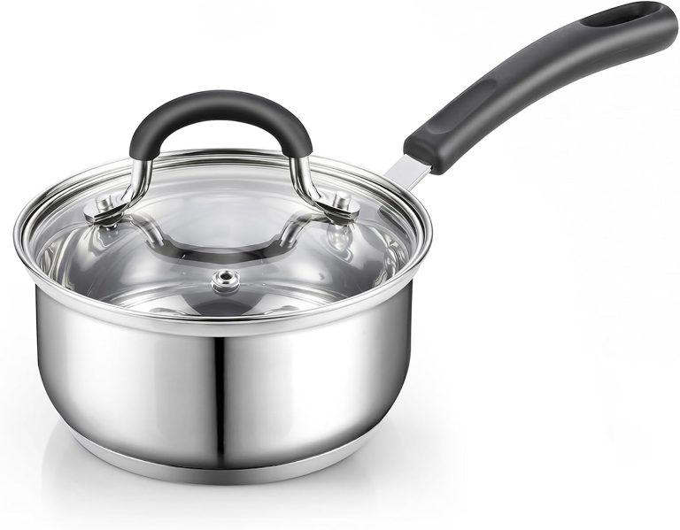 Stainless Steel Saucepan with Lid, 2 Quart