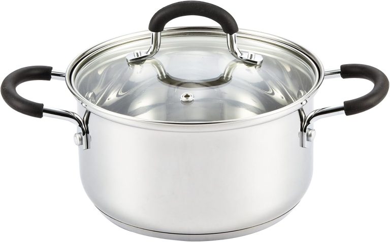 Stainless Steel Stock Pot With Lid, 3 Quarts