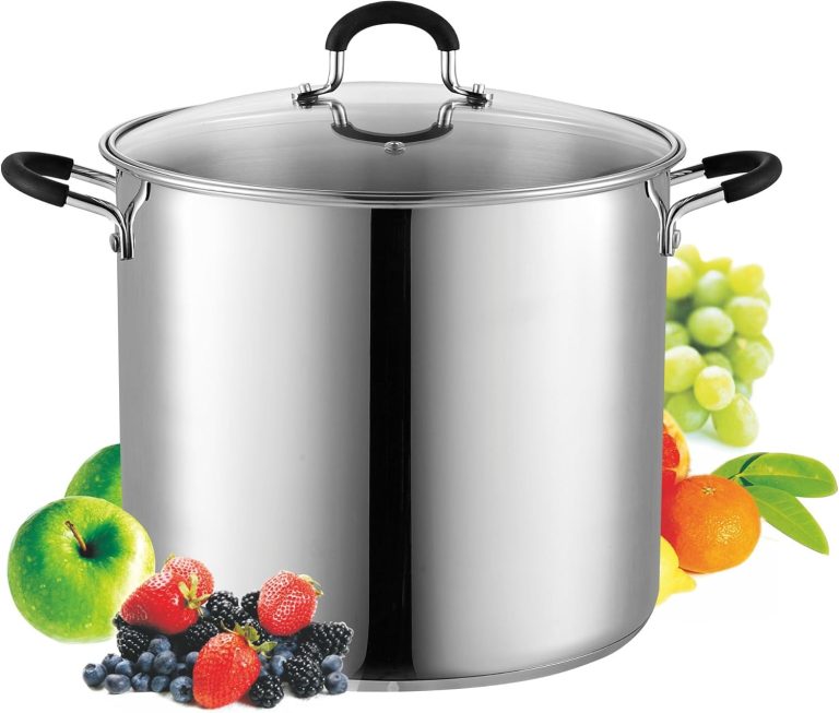 Stainless Steel Stockpot with Lid, 12 Quart