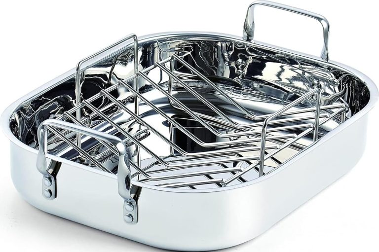 Stainless Steel Roaster with Rack, 14-Inch by 12-Inch