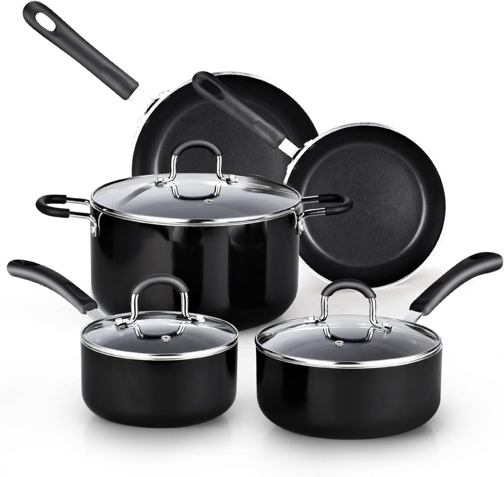 Nonstick 8-Piece Heavy Gauge Cookware Set