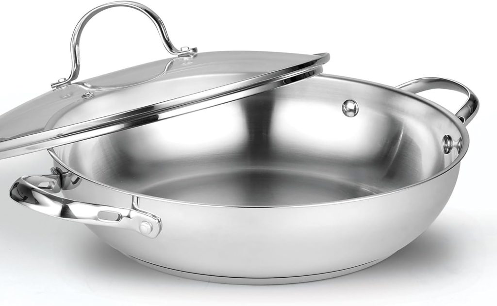 Stainless Steel Everyday Chef’s Stir Fry Pan, 12-Inch