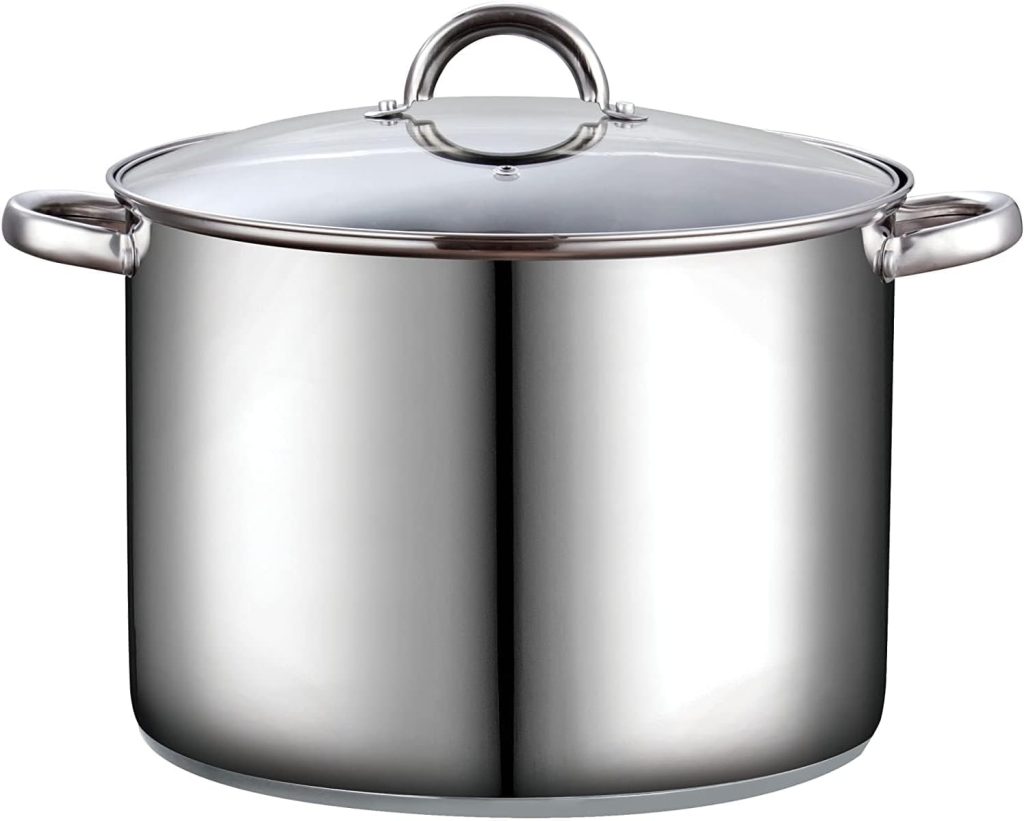 Stainless Steel Stockpot with Lid, 16 Quart