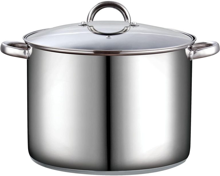 Stainless Steel Stockpot with Lid, 16 Quart