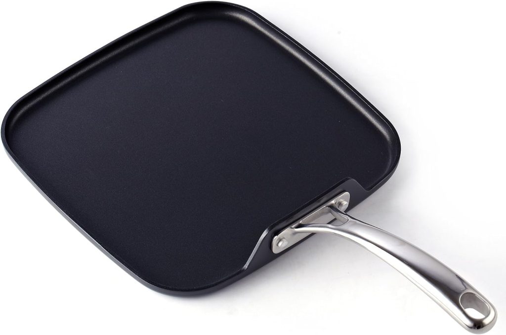 Hard Anodized Nonstick Square Griddle Pan, 11 x 11-Inch