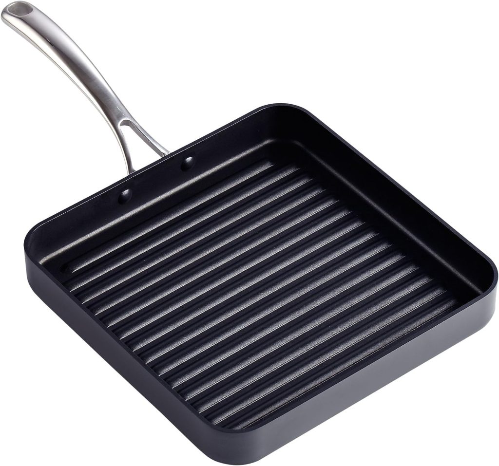 Hard Anodized Nonstick Square Grill Pan, 11 x 11-Inch