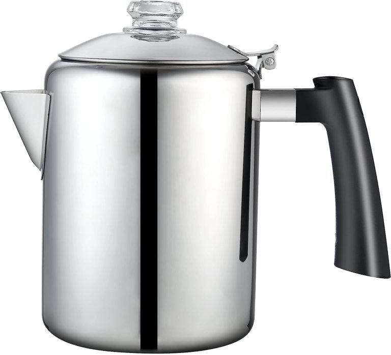 Stainless Steel Stovetop Coffee Percolator Pot Kettle, 8-Cups
