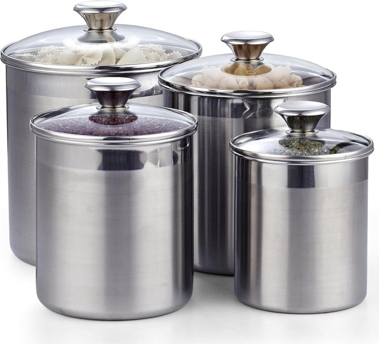 Stainless Steel 4-Piece Canister Set