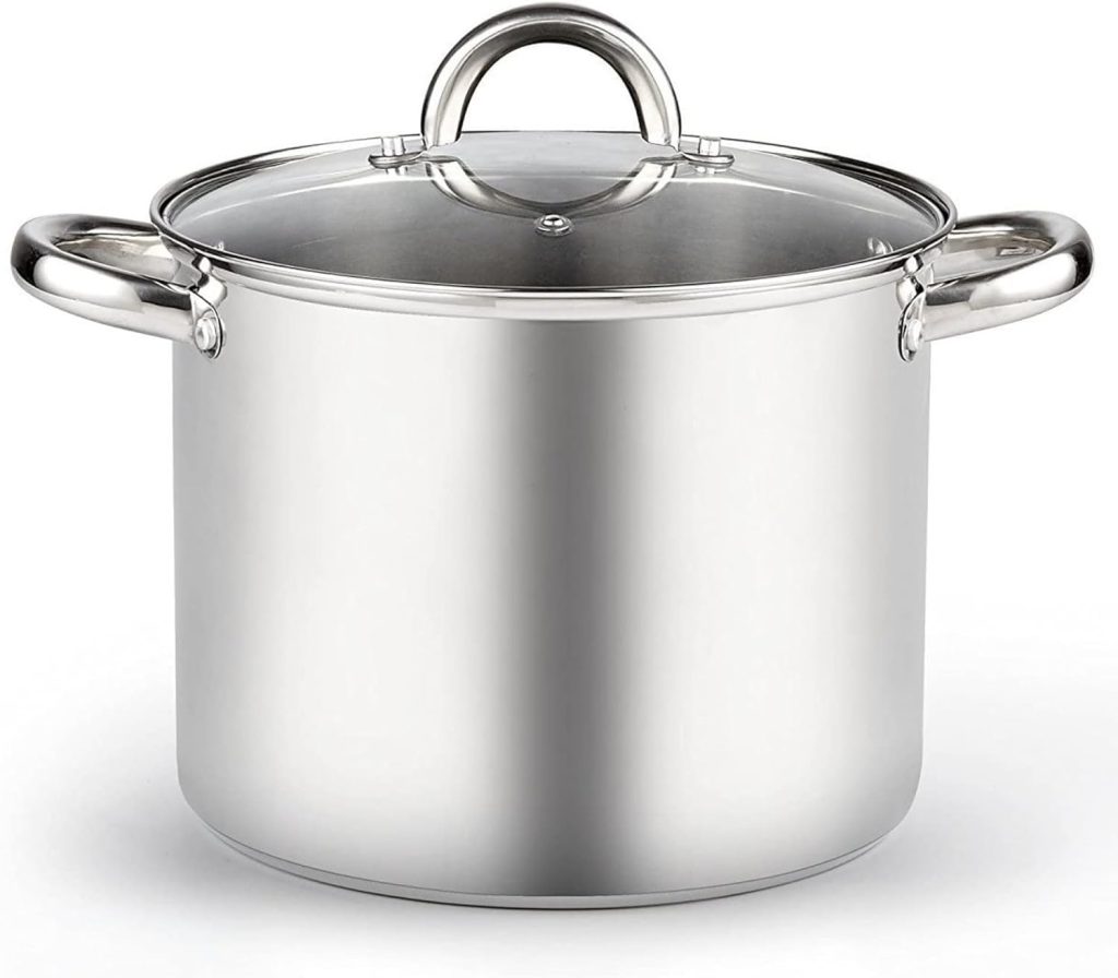 Stainless Steel Stockpot with Lid, 8 Quart