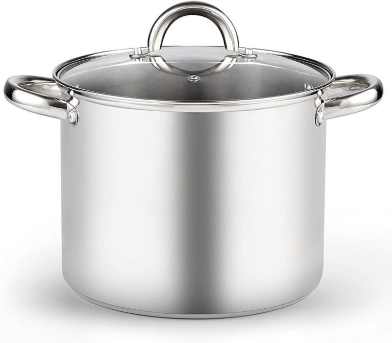 Stainless Steel Stockpot with Lid, 8 Quart