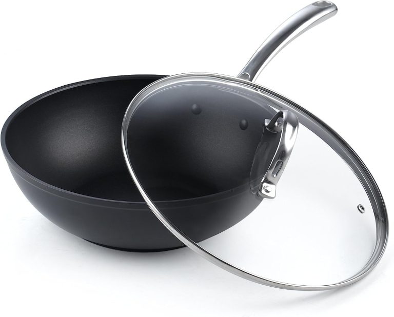 Hard Anodized Nonstick Wok Stir Fry Pan, 11-Inch