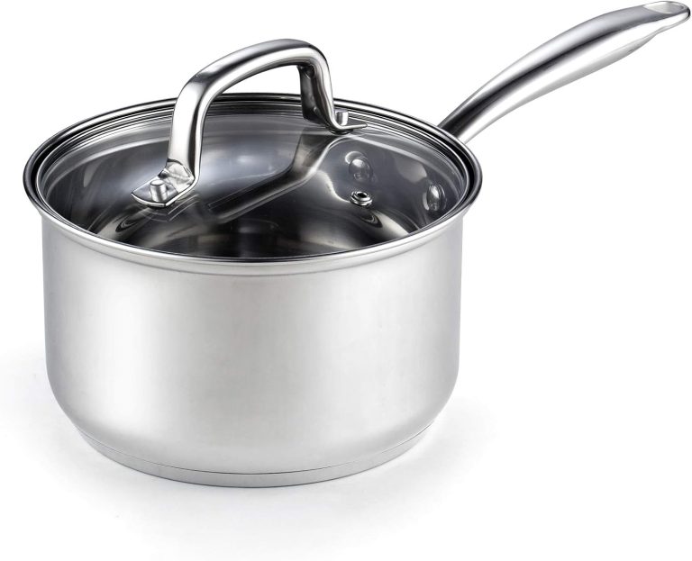 Stainless Steel Saucepan With Lid, 3-Quart