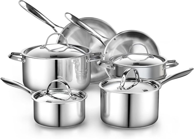Stainless Steel 10-Piece Cookware Set