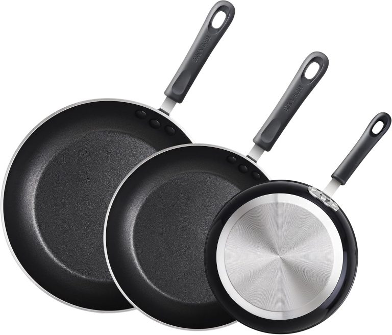 Nonstick 3-Piece Fry Pan Set, 8-Inch, 9.5-Inch, 11-Inch