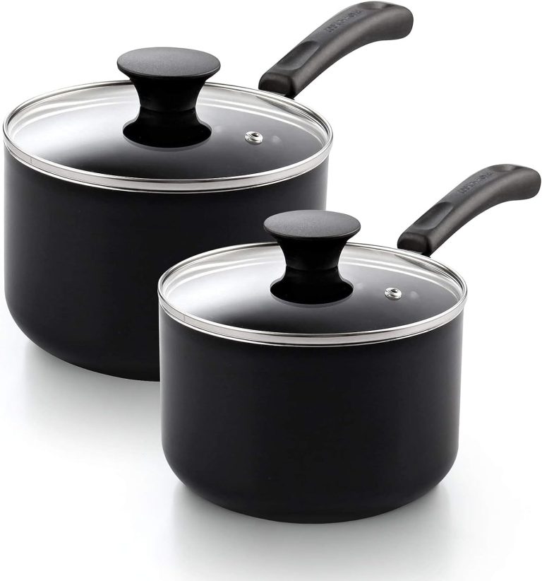 Nonstick Sauce Pan with Lid, 1 Quart +2 Quart