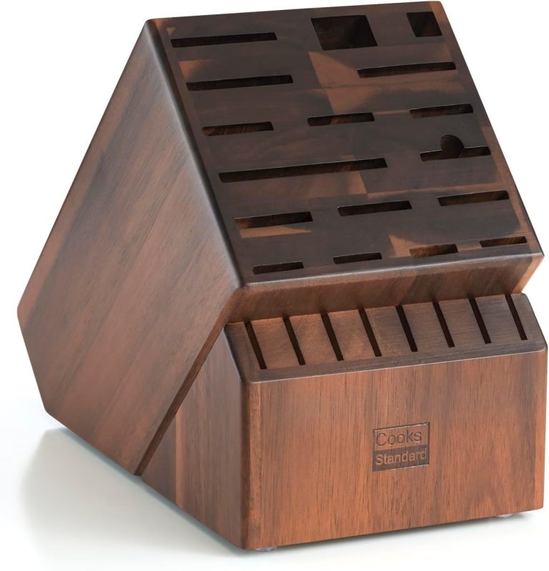 Acacia Wood Knife Storage Block, 25 slot