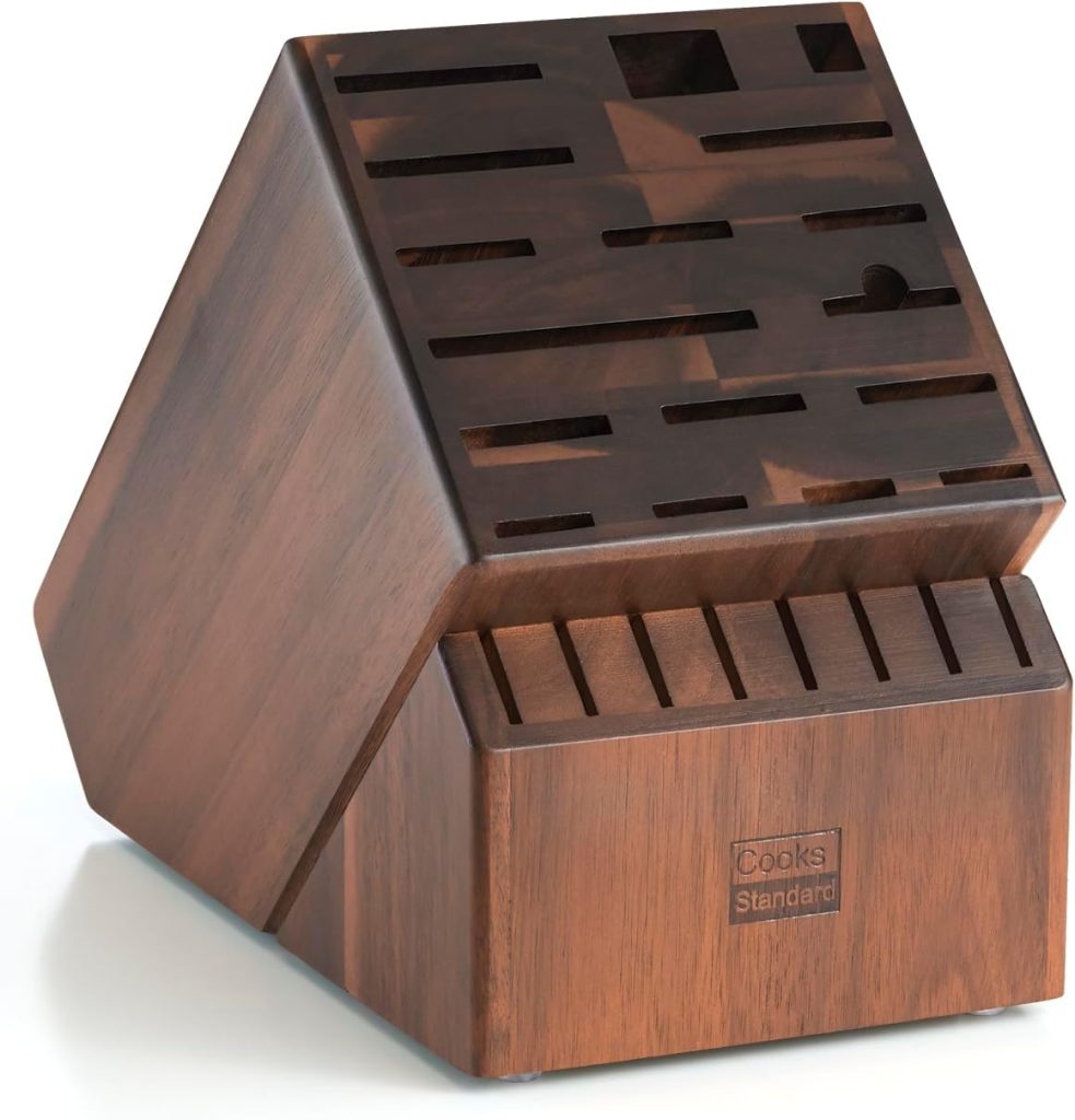 Acacia Wood Knife Storage Block, 25 slot