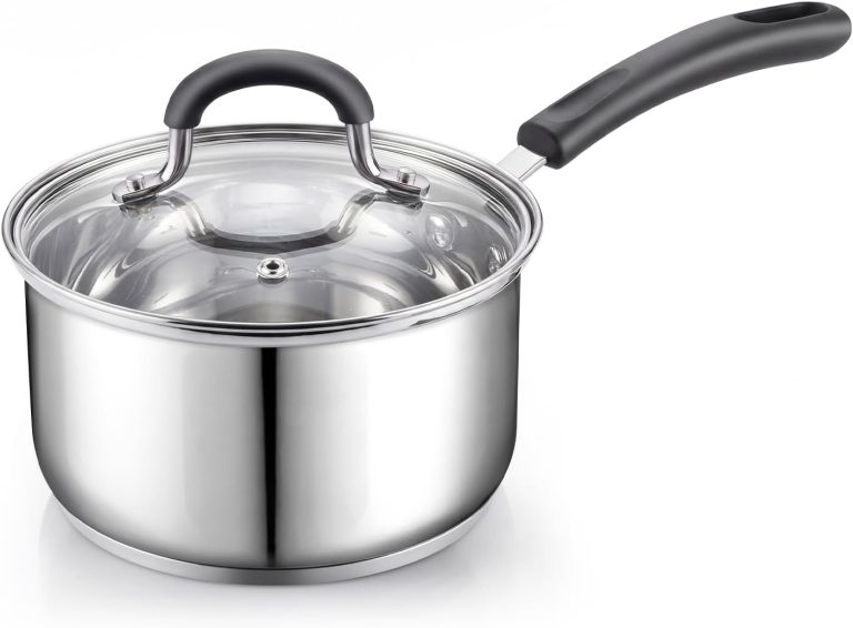 Stainless Steel Saucepan With Lid, 3-Quart