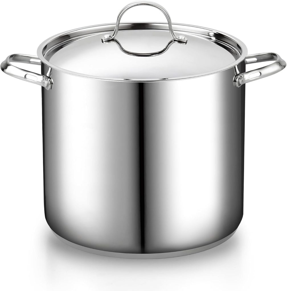 Stainless Steel Stockpot With Lid, 16 Quart