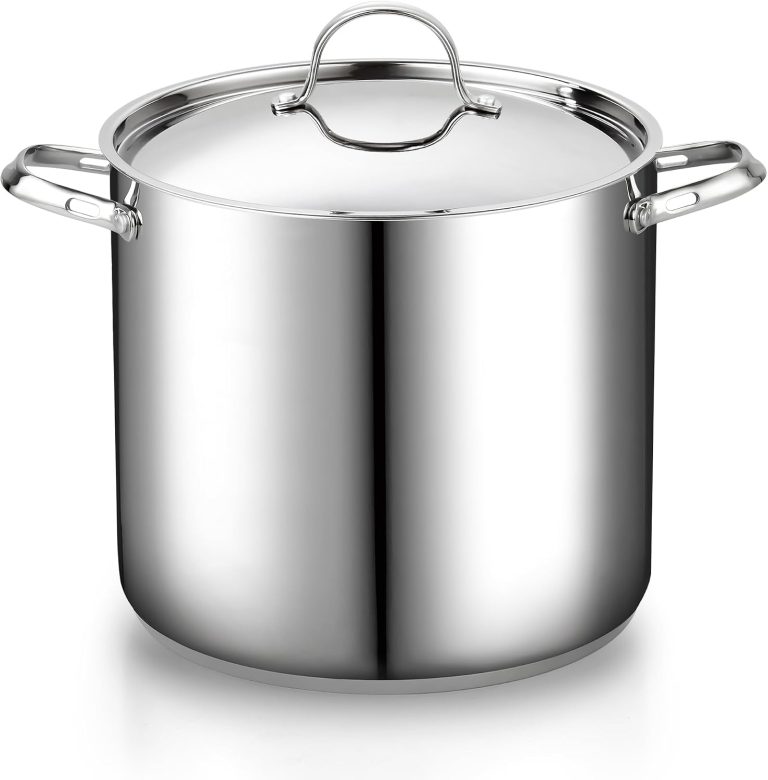 Stainless Steel Stockpot With Lid, 16 Quart