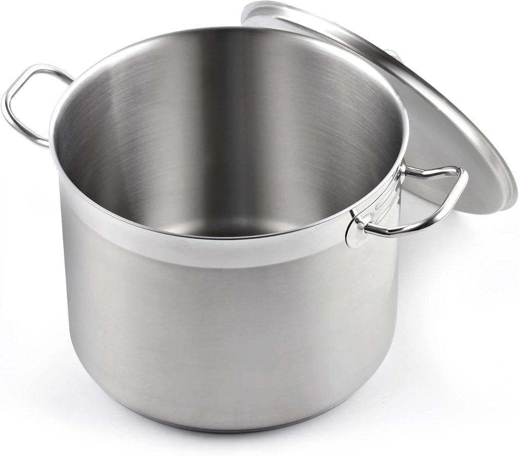 Stainless Steel Stockpot With Lid, 16 Quart