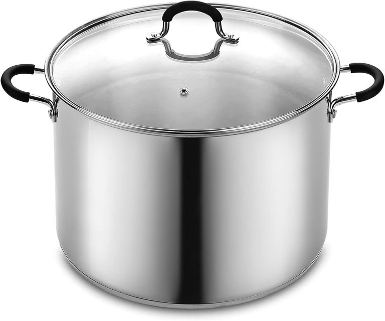 Stainless Steel Stock Pot With Lid, 24 Quart