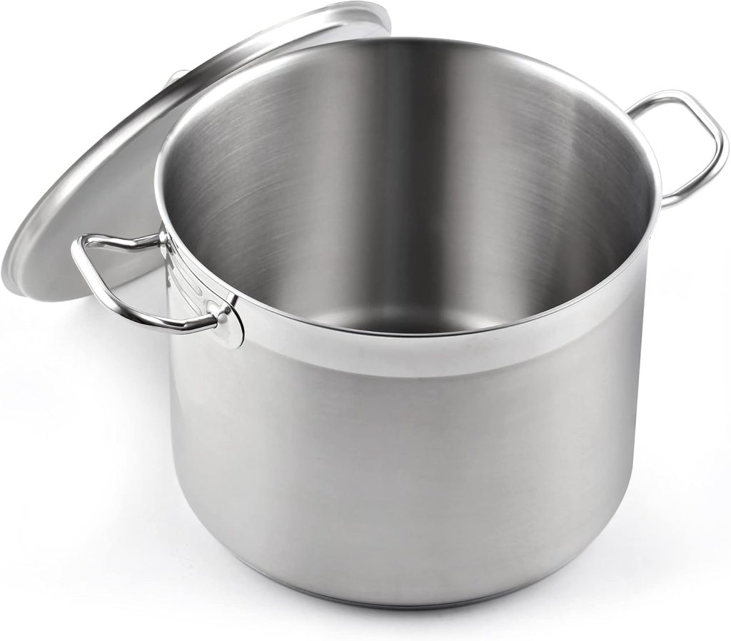 Stainless Steel Stockpot With Lid, 24 Quart