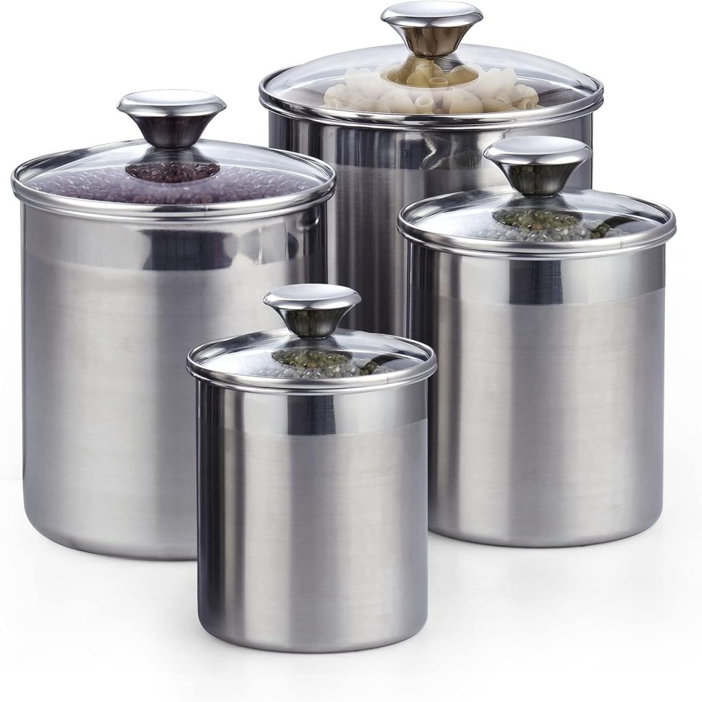 Stainless Steel 3-Piece Canister Set