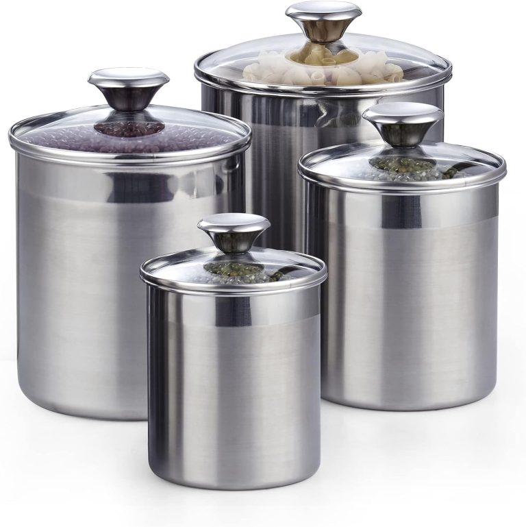 Stainless Steel 3-Piece Canister Set