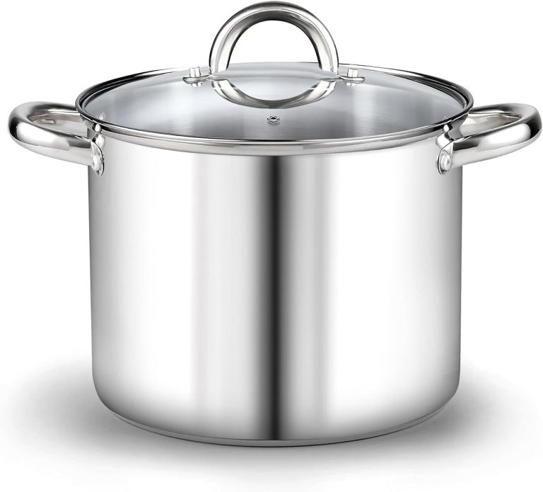 Stainless Steel Stock Pot With Lid, 12 Quart