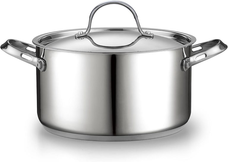 Stainless Steel Stockpot with Lid, 6-Quart