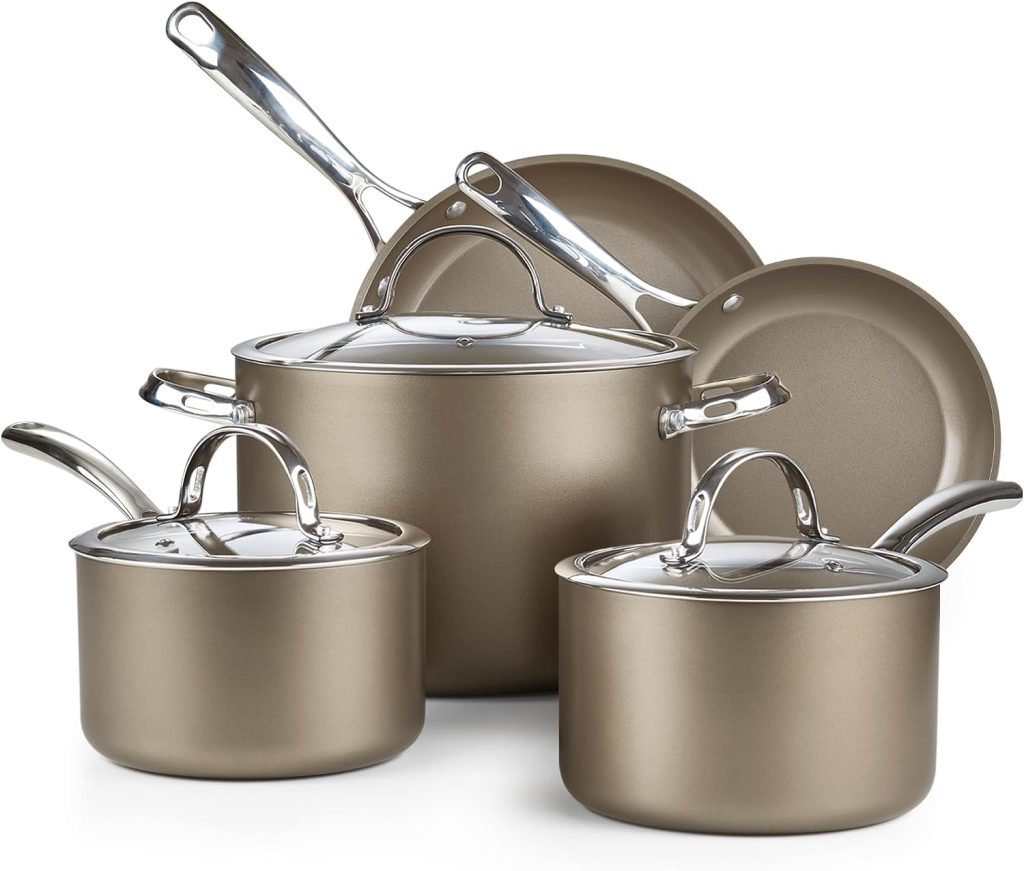 Hard Anodized Nonstick 8 Piece Cookware Set