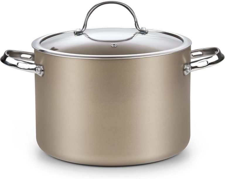 Hard Anodized Nonstick Stockpot with Lid, 8 Quart