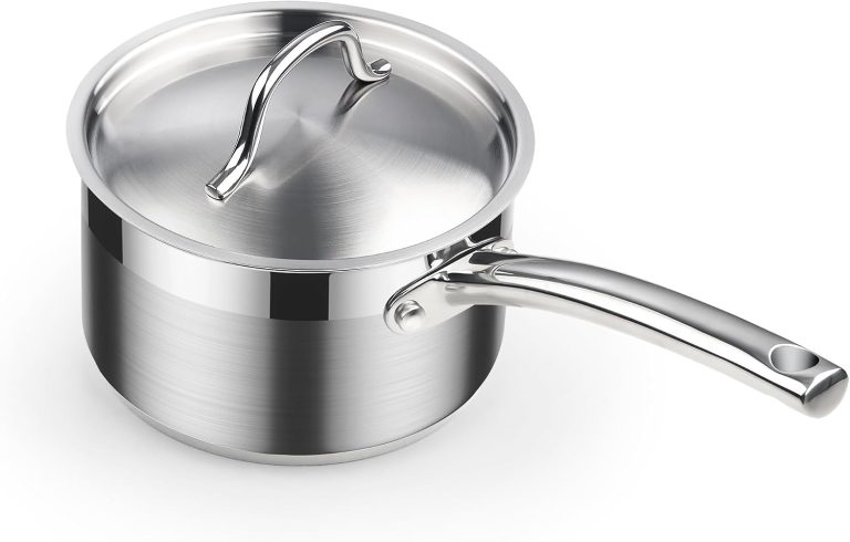 Stainless Steel Saucepan With Lid, 2 Quart