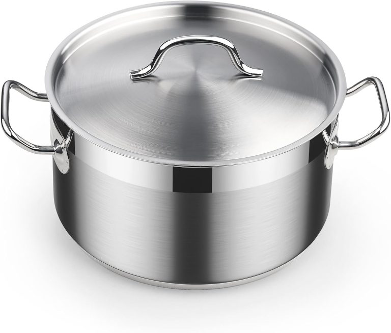 Stainless Steel Stockpot With Lid, 6 Quart