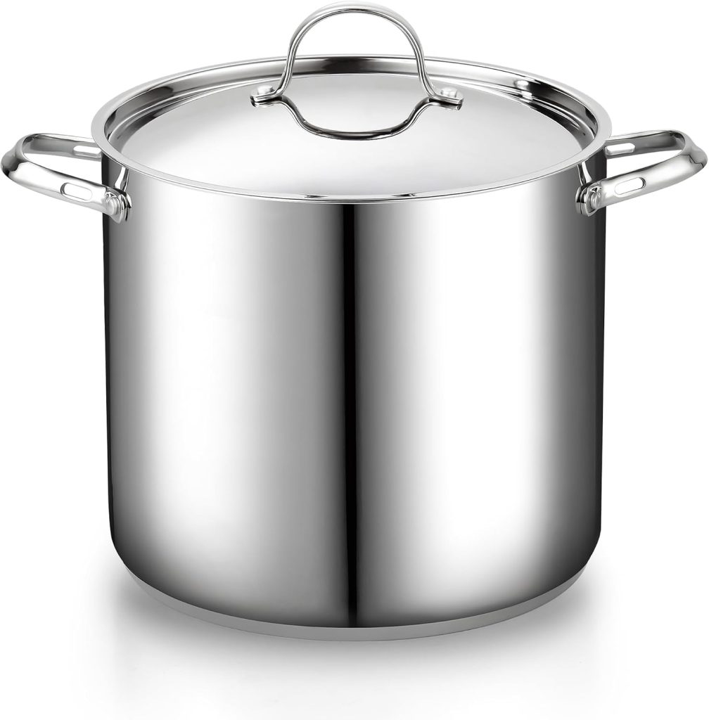 Stainless Steel Stockpot With Lid, 20 Quart