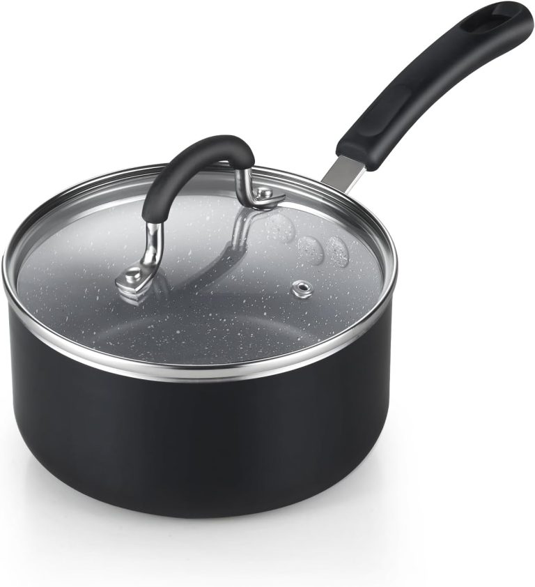 Nonstick Saucepan With Lid, 1 Quart