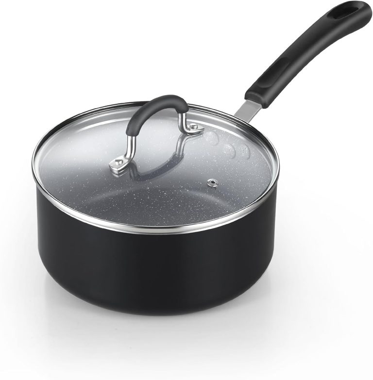 Nonstick Saucepan With Lid, 2 Quart