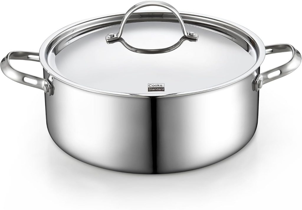 Multi-Ply Clad Sainless Steel Dutch Oven With Lid, 7-Quart