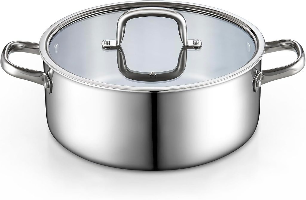 Tri-Ply Clad Stainless Steel Dutch Oven, 7 Quart