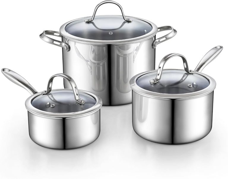 Multi-Ply Clad Stainless Steel 6-Piece Cookware Set