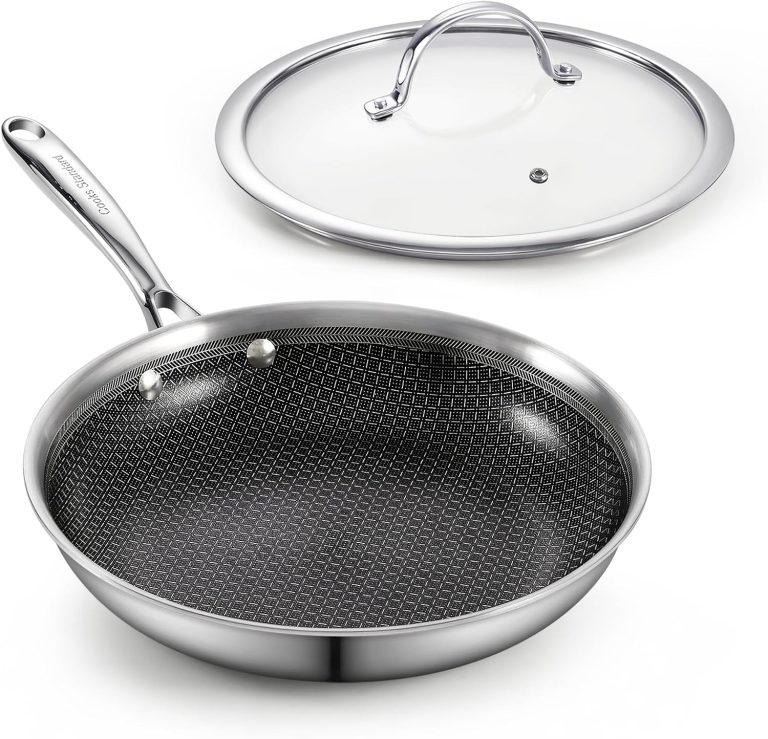 Multi-Ply Clad Stainless Steel Fry Pan With Lid, 8-Inch