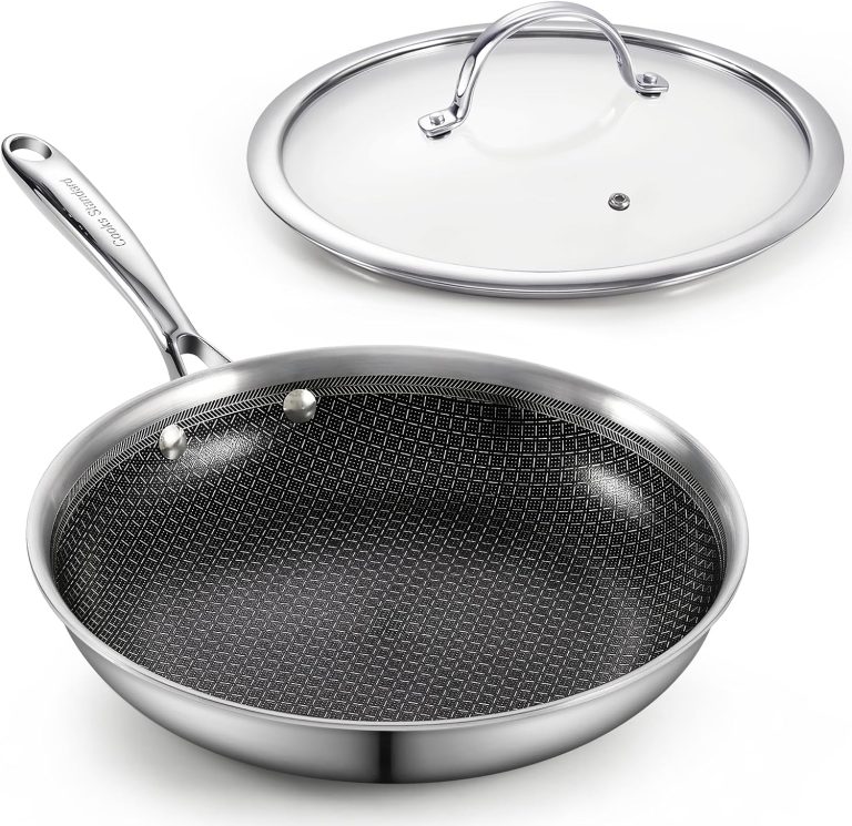 Multi-Ply Clad Stainless Steel Fry Pan With Lid, 12-Inch