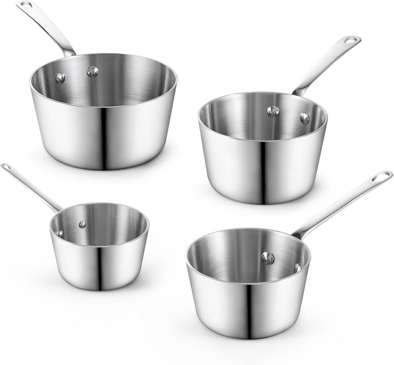 Multi-Ply Clad Stainless Steel 4pcs Butter Warmer Set