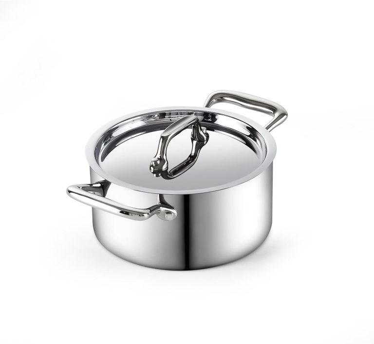 Multi-Ply Clad Stainless Steel Casserole With Lid, 0.78QT