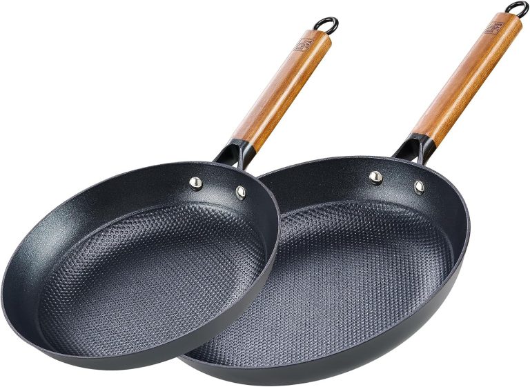 Cast Iron Non-Stick 2 pcs Fry Pan Set, 10 Inch+12 Inch