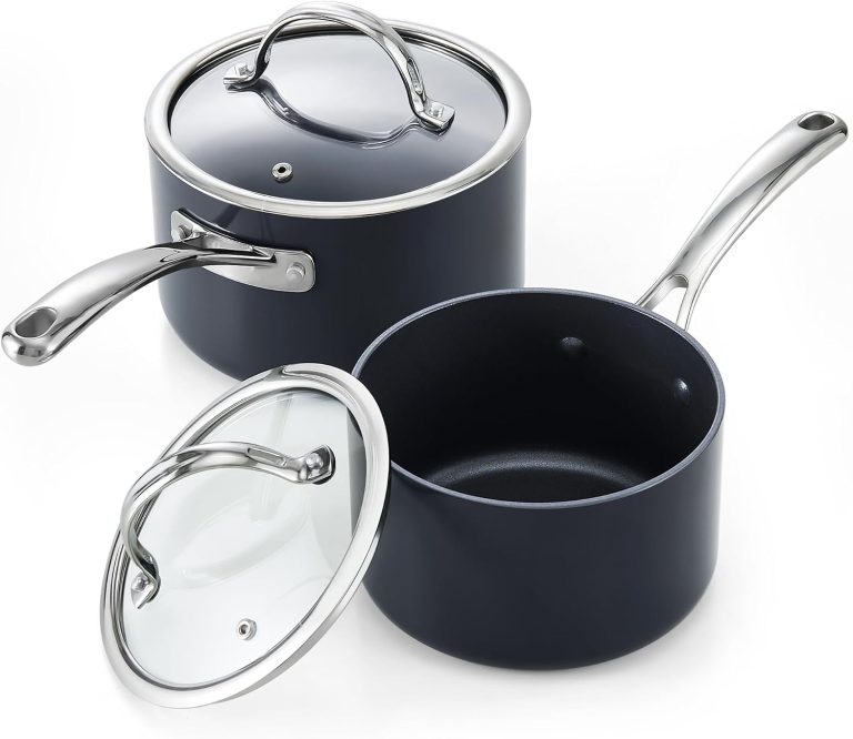 Hard Anodize Nonstick 4PCS Sauce Pan Set, 2 Quart+3 Quart