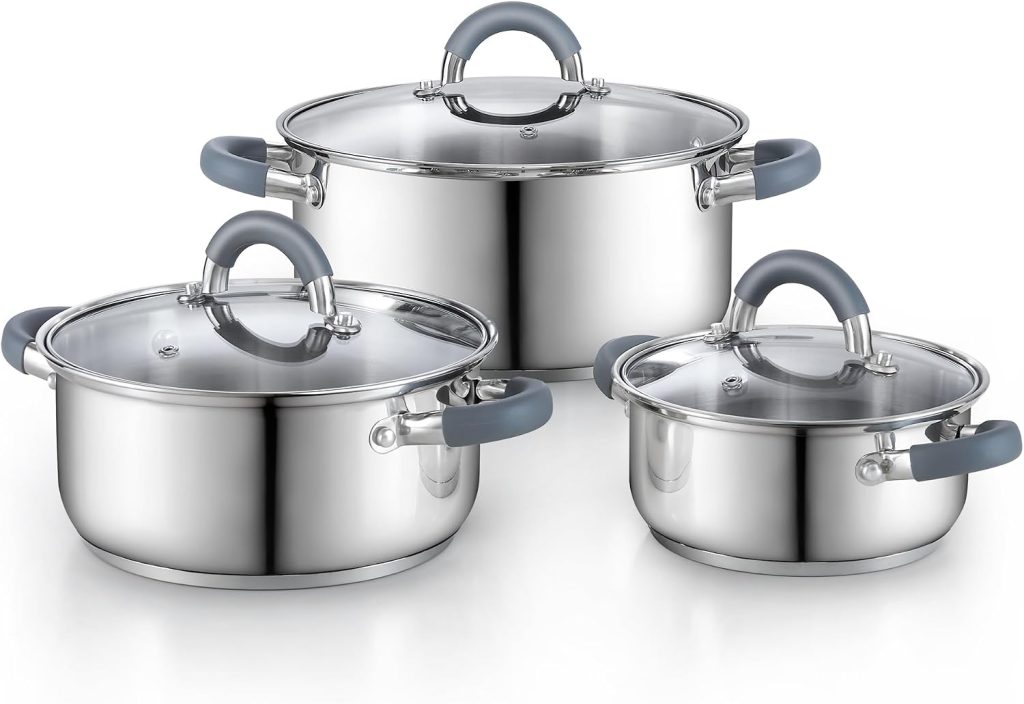 Stainless Steel 6PCS Stock Pot Set